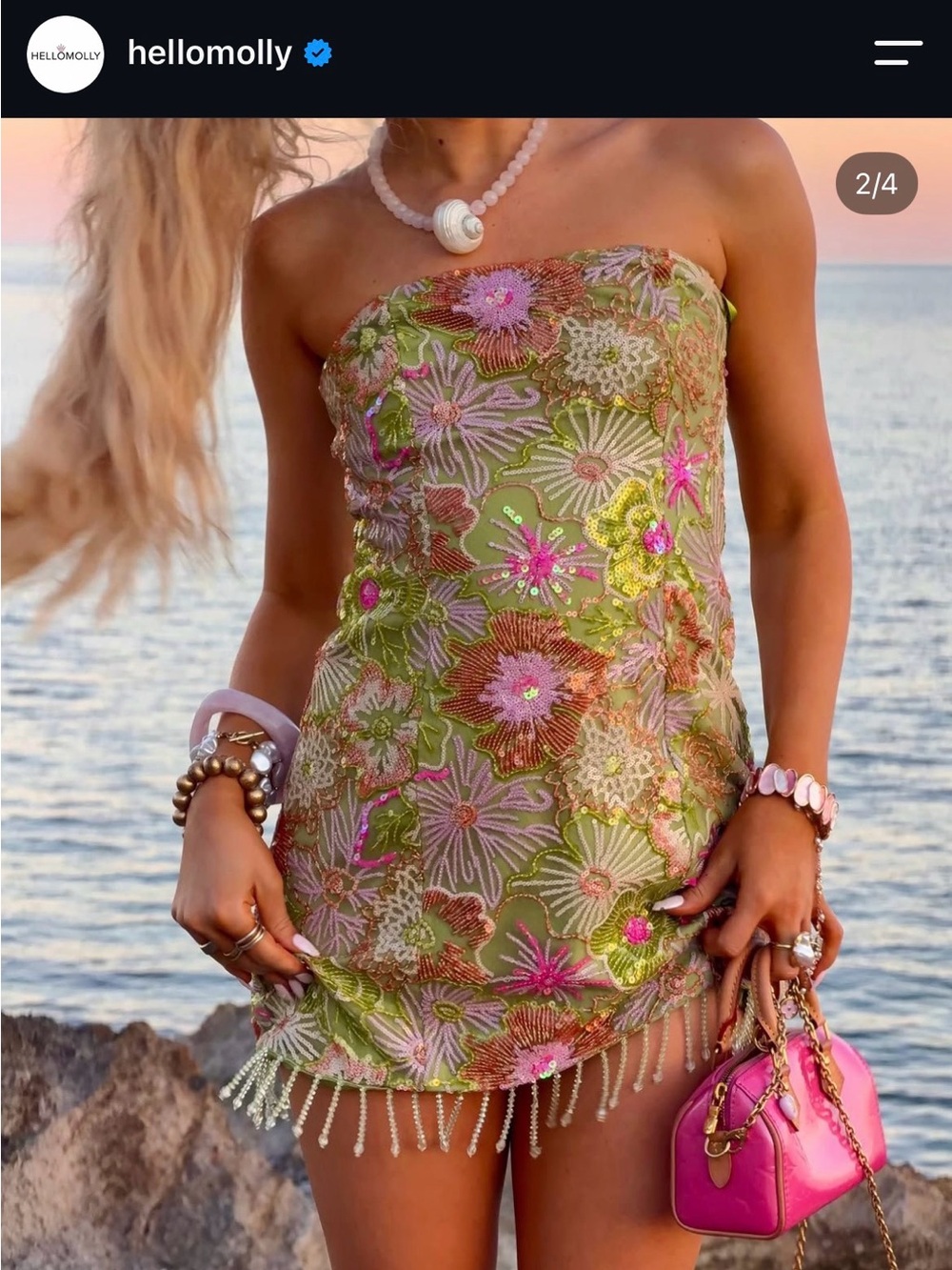 Hello Molly Dressed to Celebrate Embellished Strapless Mini Dress Multi size XS
